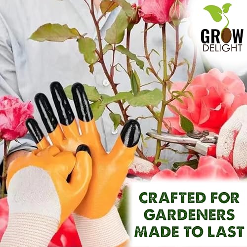 Image of Gardening Gloves for Digging & Planting | Cut Resistant Gloves for Nursery Plants | Reusable Garden Farming Gloves | Gloves for Digging, Planting & Pruning