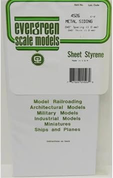 Evergreen 4526 Corrugated Sheet Game, 1 x 150 x 300 mm, Grid 1.00 mm, Pack of 1