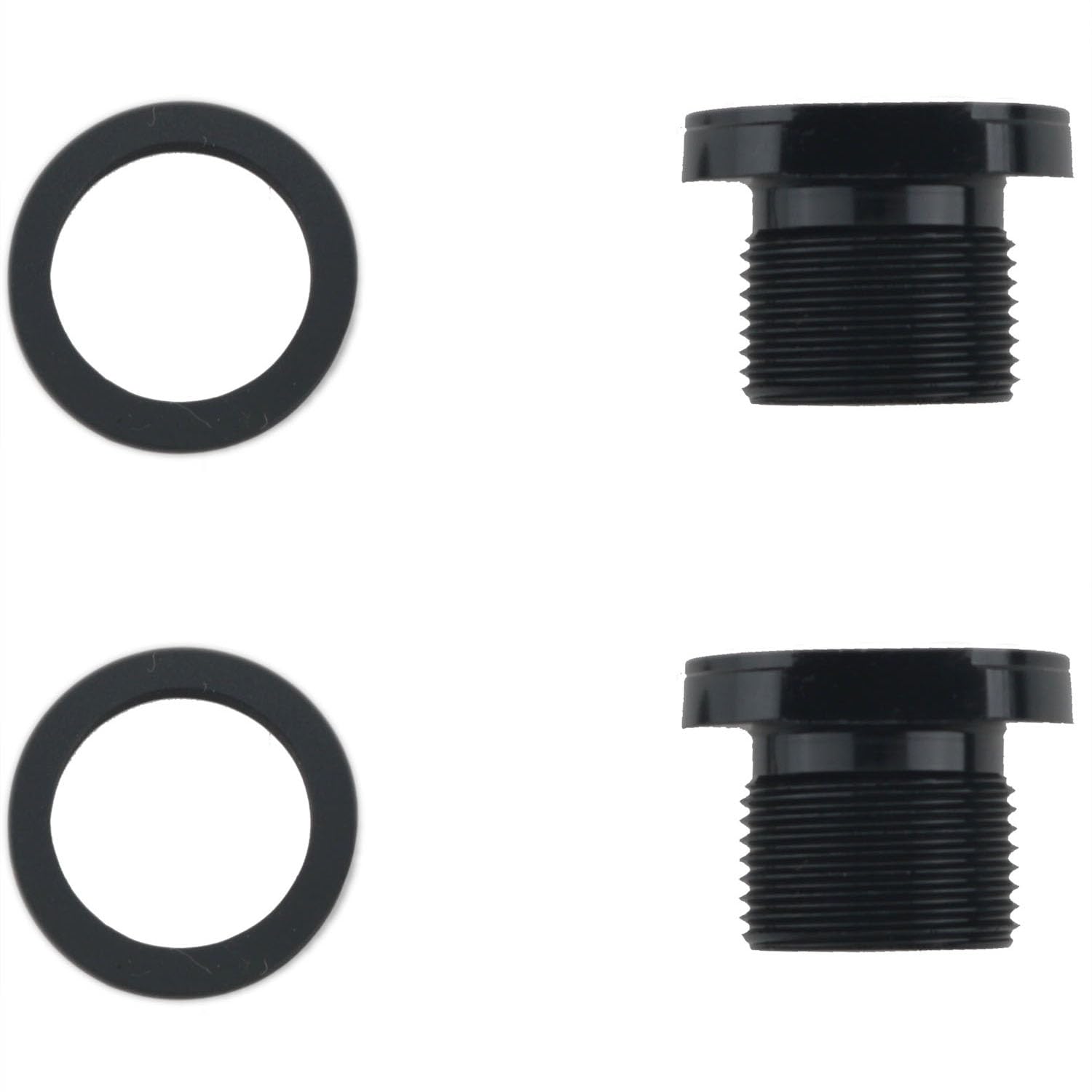 CHENJIN 2PCS Small Fuel Filter Adapters 1/2x28 to 5/8x24 Small Fittings Thread Protectors with Extruded Washers Steel for Automotive Industrial Marine
