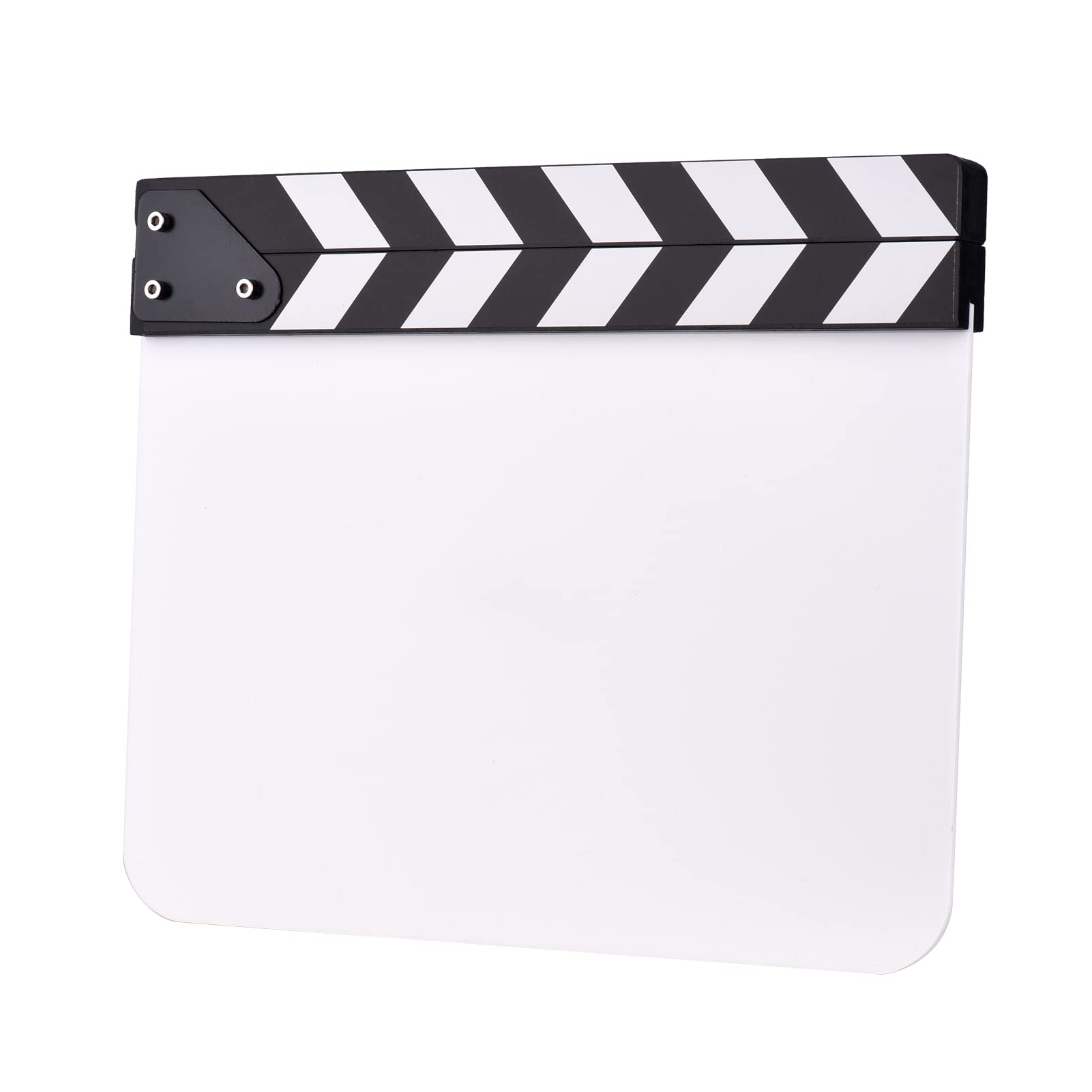 Hanzete Clap de cinéma en acrylique effaçable à sec avec bâtons blancs et noirs 30 x 24 cm