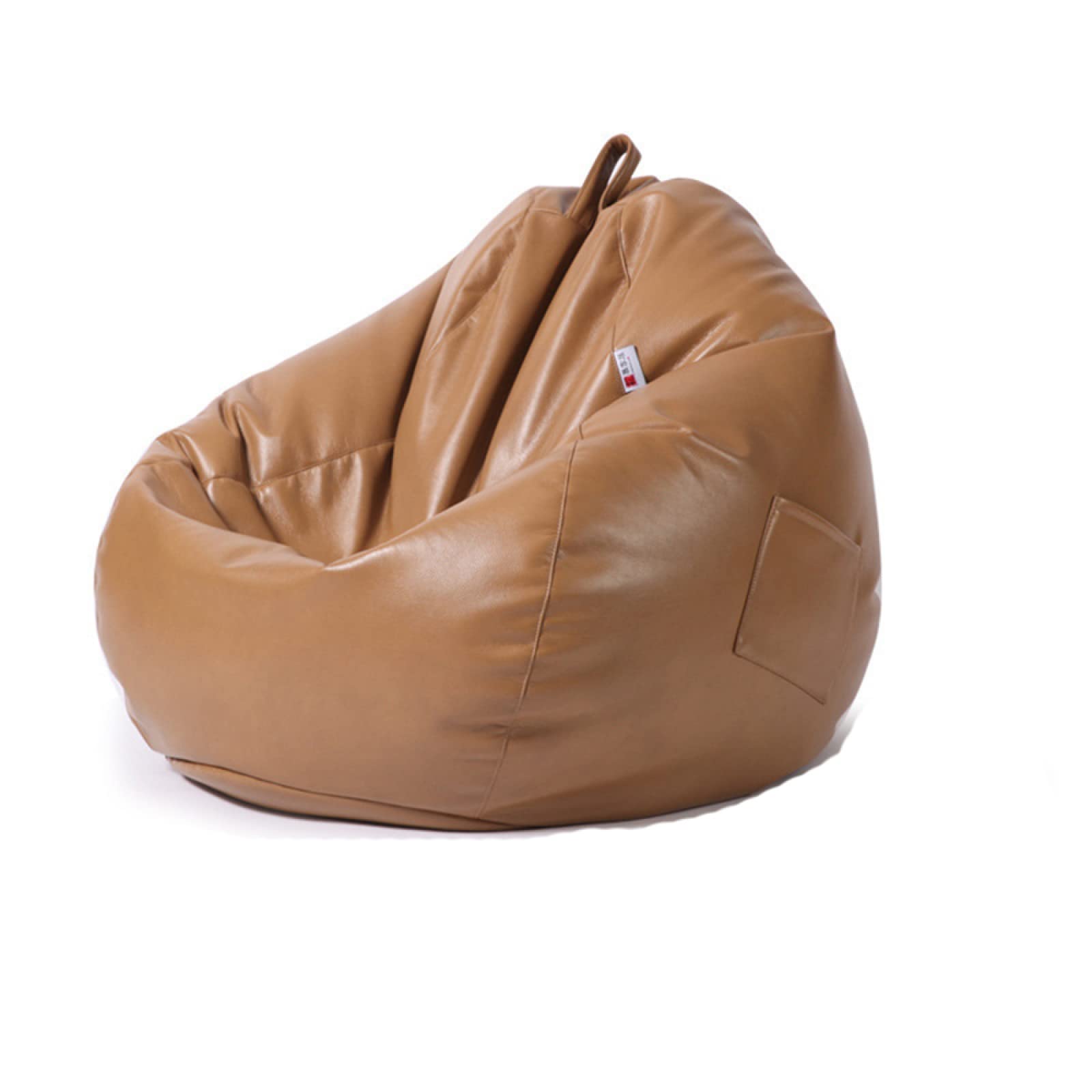 OEIYZIAQY Leather Drip Bean Bag Beanie Cover Sofa Cover Creative Frameless Bean Bag (No Filler),Brown (No Filler),100Cm*120Cm