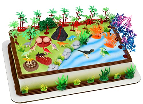 61Pcs Dinosaur Cake Topper Set
