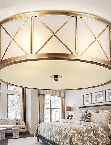 SUHANG Ceiling light 5 Traditional/Classic / Rustic/Lodge Led/Bulb Included Brass Metal Flush Mount Living Room/Bedroom / Dining Room, White-220-240V [Energy Class A+]