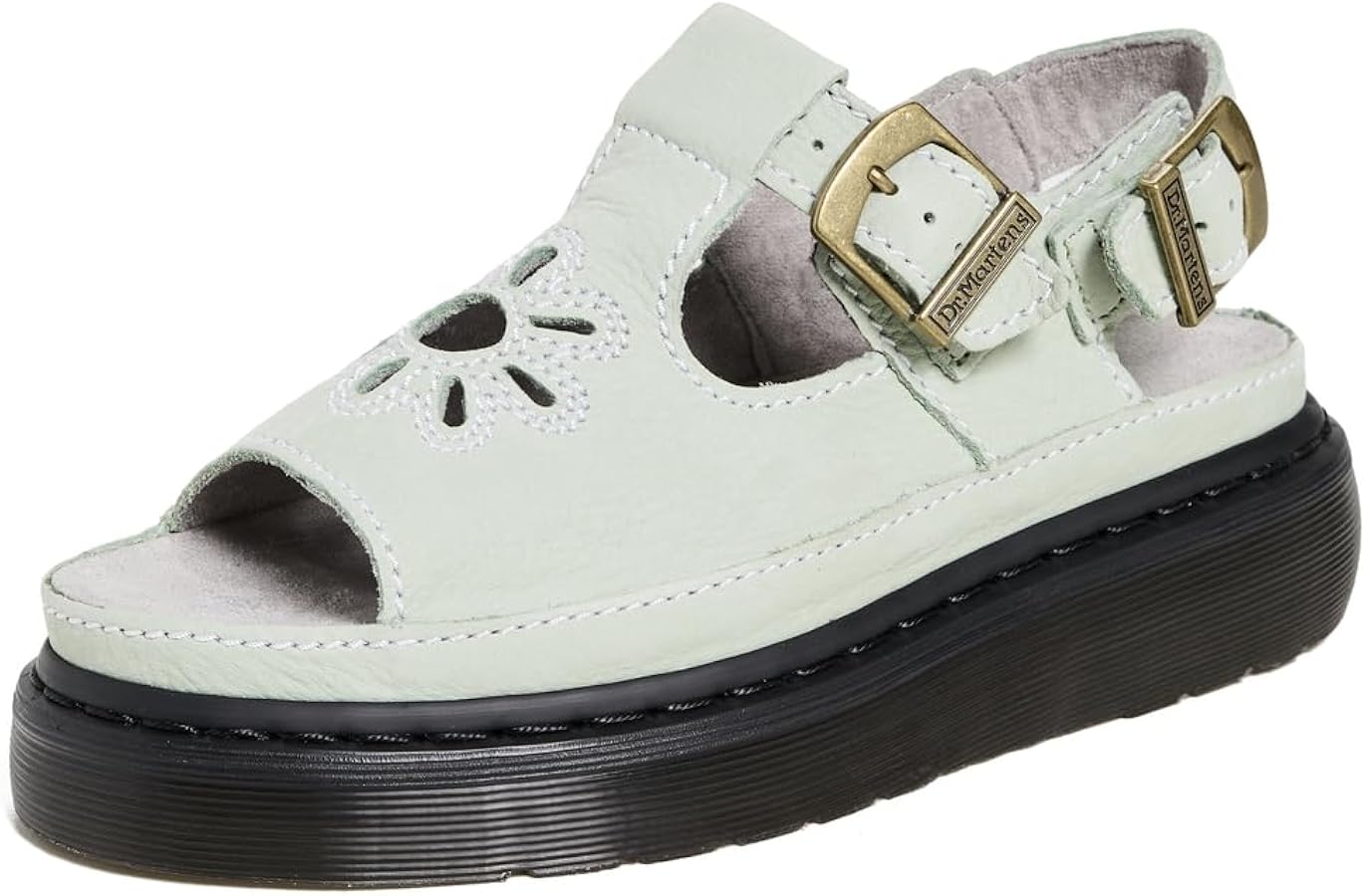 Dr. Martens DUNNET FLOWER サンダル UK4 Dr. Martens Women's Dunnet Flower Sage Green Buttersoft Sandals