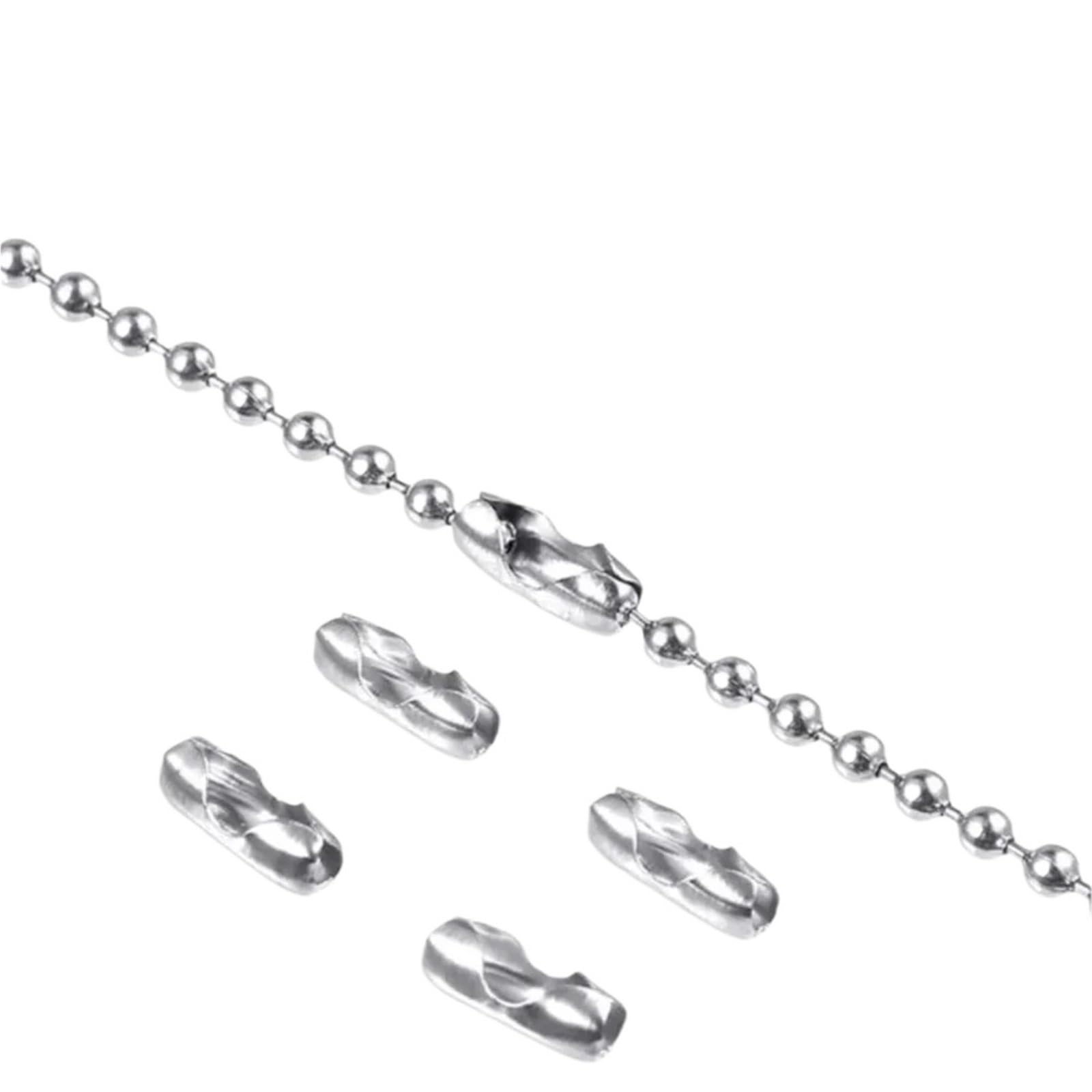 Łańcuszki kulkowe, Łańcuch kulkowy ze stali nierdzewnej o długości 20 metrów z 200 sztukami pasujących złączy(2.4mm ball chain)