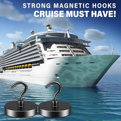 Image of FINDMAG 10 Pack Black Magnetic Hooks, 110LB+ Heavy Duty Magnets with Hooks