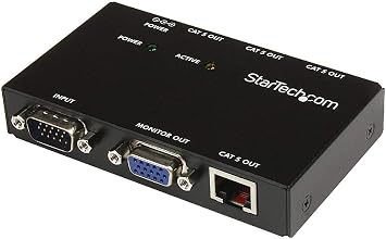 StarTech 4-Port VGA Over Cat5 Video Extender, 450ft 150m, TAA ST1214T