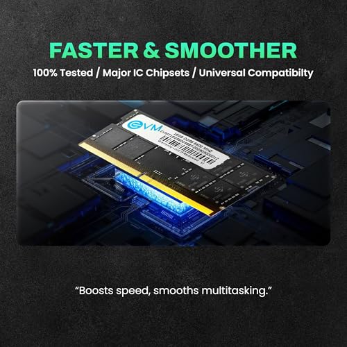 Image of EVM 16GB 5600 MHz High-Performance DDR5 Laptop RAM, Ultra-Fast Memory Upgrade, 288-Pin Long DIMM, 10-Year Warranty (EVMT16G5600S86P)