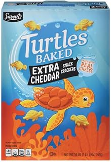 Savoritz Turtle Baked Snack Crackers Extra Cheddar - 19 oz, (539g)