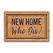 GXFC ZHAO DecorativeDoor Mats New Home Who Dis Doormat(23.7 X 15.9 in) Anti-Slip Rubber Back Monogram Doormats for The Entrance Way Doormat Decorative