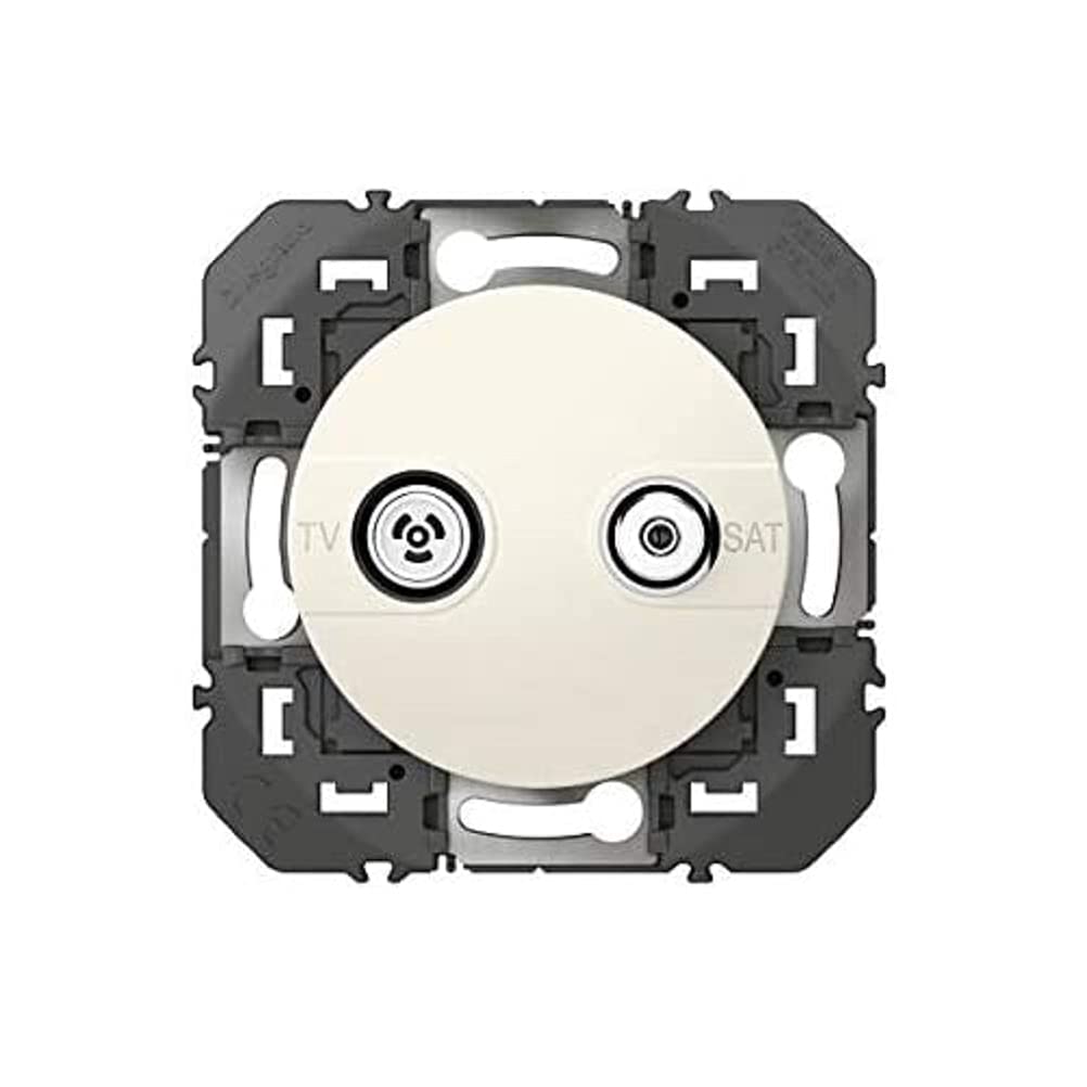 Prise TV-SAT étoile Legrand dooxie blanche blindée pour antenne
