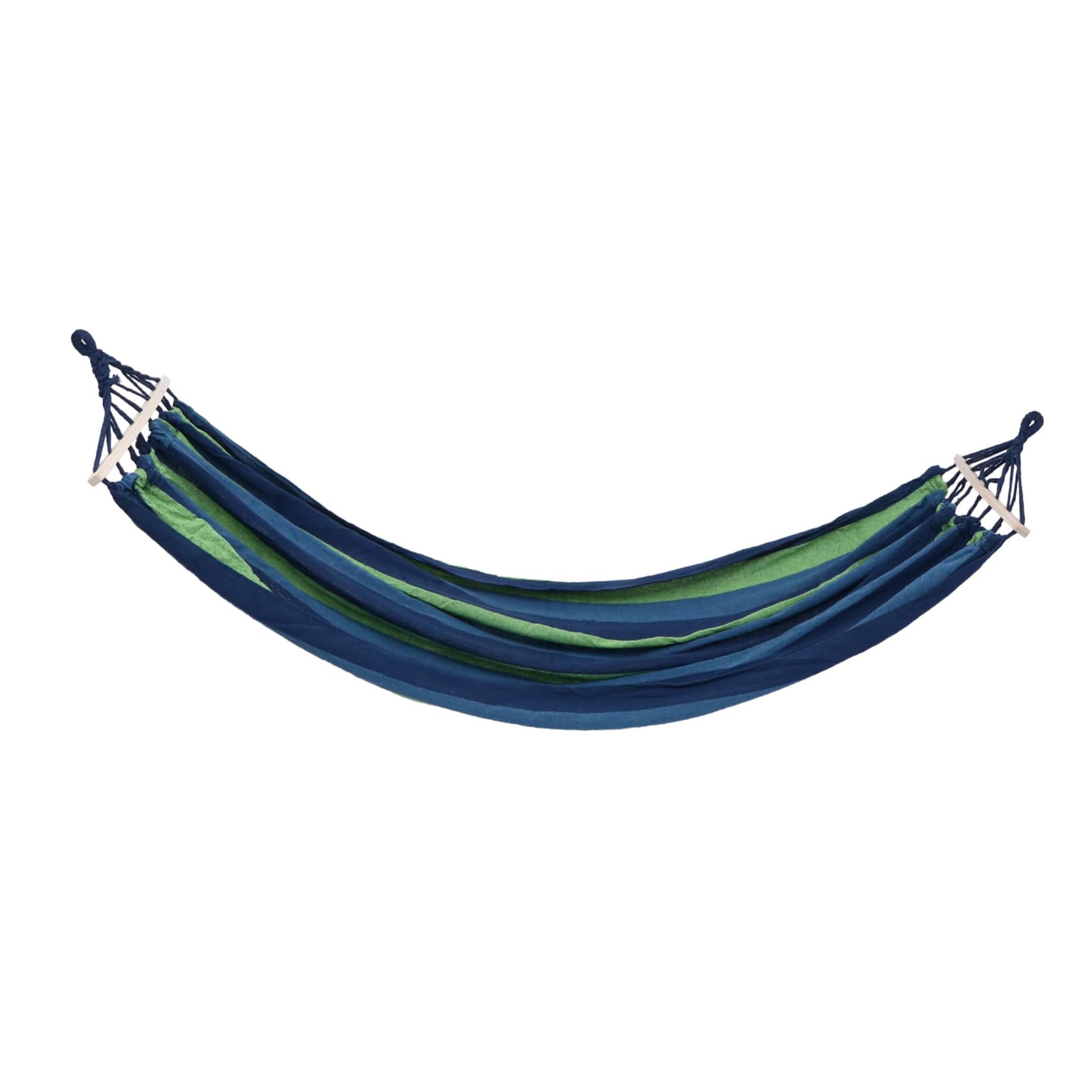 Hamac de camping en toile rayée pour se détendre au jardin ou en voyage
