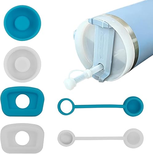 Juego de 6 tapones de silicona a prueba de derrames, tazas a prueba de fugas, kit de sellado de silicona compatible con 1.0 30/40 oz para accesorios