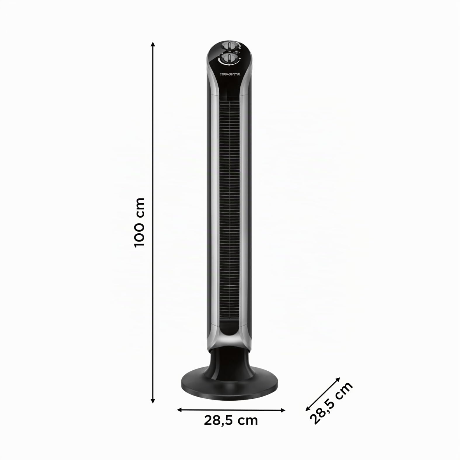 Rowenta Eole Infinite Ventilatore a Torre, Potente e Silenzioso, Risparmio Energetico, Fino a 3 Velocità, oscillazione fino a 180°, Timer, VU6620