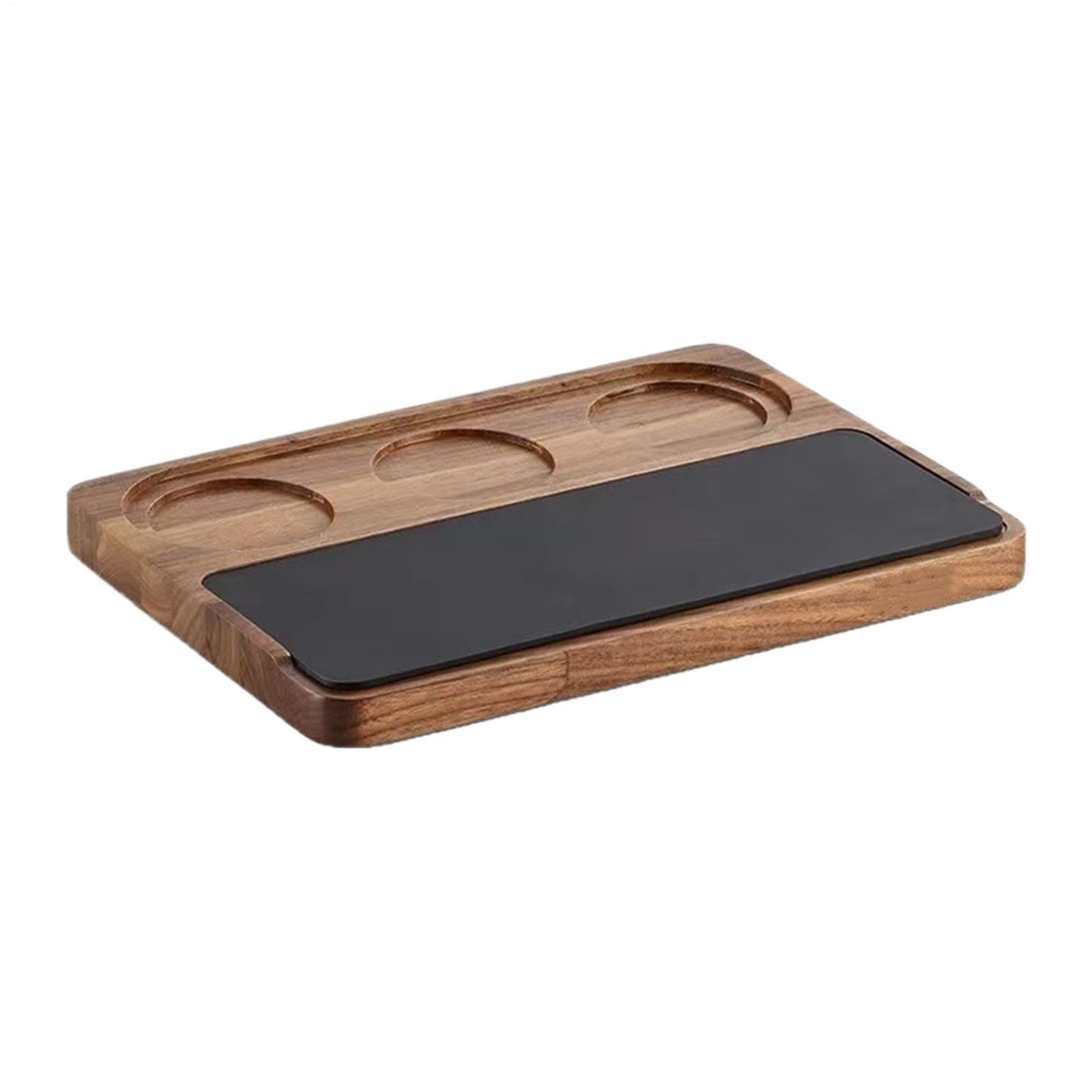 Station de tassage à café en bois pour porte-filtre 51-58mm et organiseur expresso de comptoir