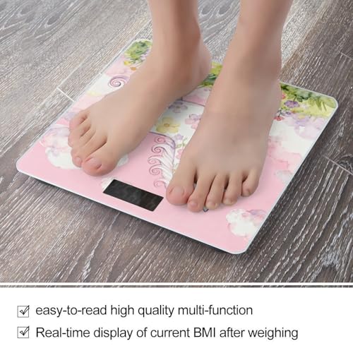Báscula digital de baño con pantalla LCD y base antideslizante miniatura 5