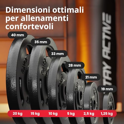 HOP-Sport® Disques de Poids en Fonte 20, 30, 40 kg au Choix, Ensemble de disques d'haltères, Set de plaques en Fonte alésage 30/31 mm pour Musculation et Haltérophilie – Image 4