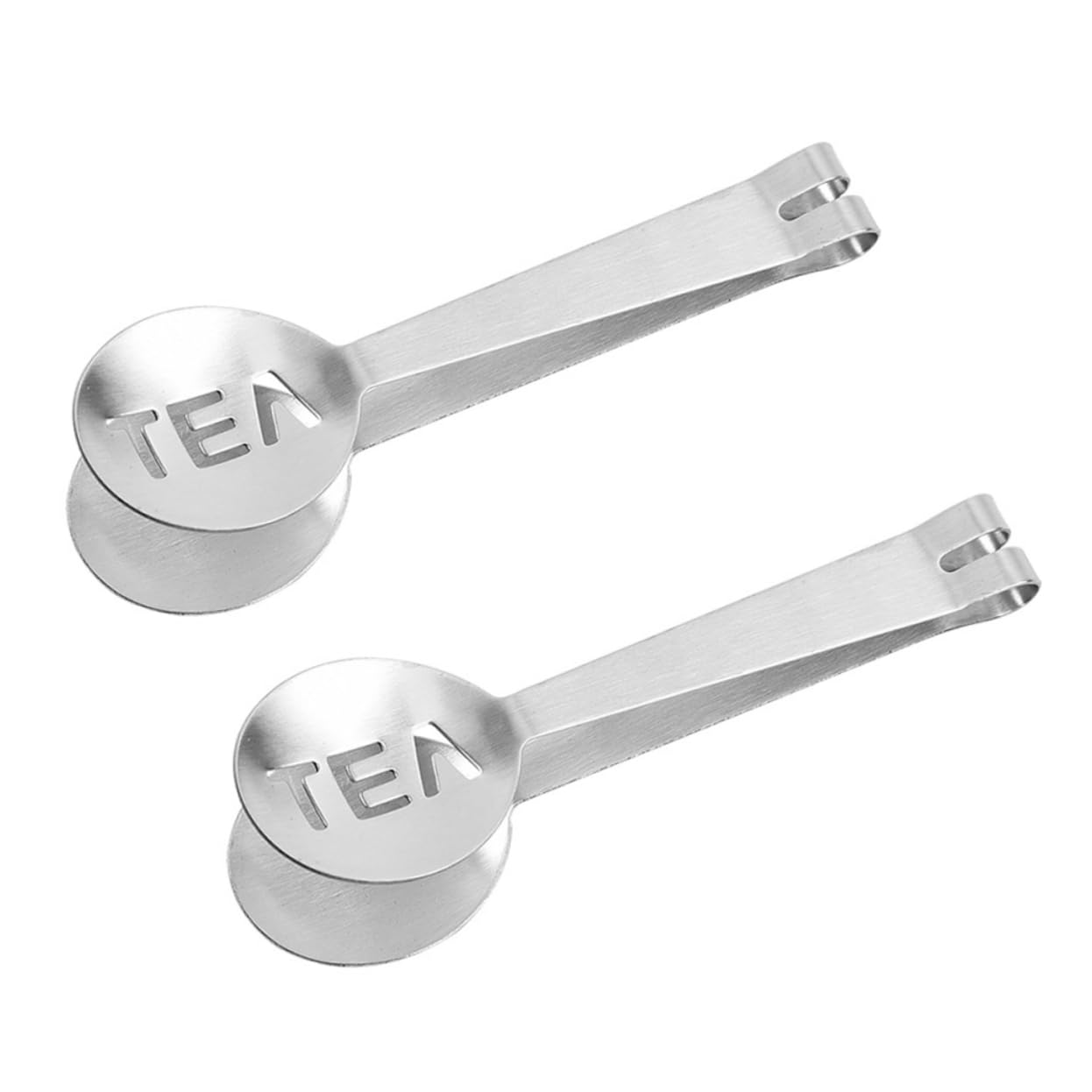 PRETYZOOM 2 Pcs Stainless Steel Tea Bag Clips Unique Household Ice Holders and Silver Sugar Tongs for Easy Extraction and Serving