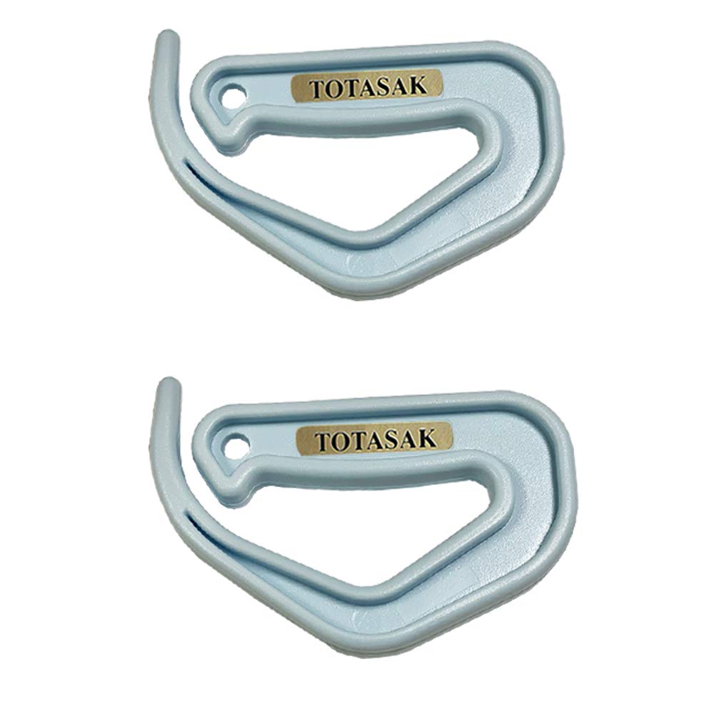 Totasak Grocery Bag Carrier (2-Pack Blue) - Multiple Shopping Bag Holder Handle - Durable Lightweight Multi Purpose Secondary Handle Tool