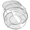 5 Piece Expander Rack for Big Green Egg Medium Replacement Kit Grill Racks for Eggspander Conveggtor Basket 304 Stainless Steel with Removable Cooking System BGE Accessories