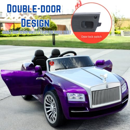 Image of Jn Creations 12V Battery Operated Rolls Royce Blf-5688 Ride On Car For Kids & Toddlers With Remote Control, Red