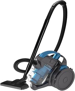 Aspirador cilíndrico Potente sin Bolsa de 2000 W, contenedor de Polvo fácil de vaciar, Compacto y portátil, Limpieza multisuperficie, Capacidad de 1,5 litros, para Uso doméstico, Piso, lechada