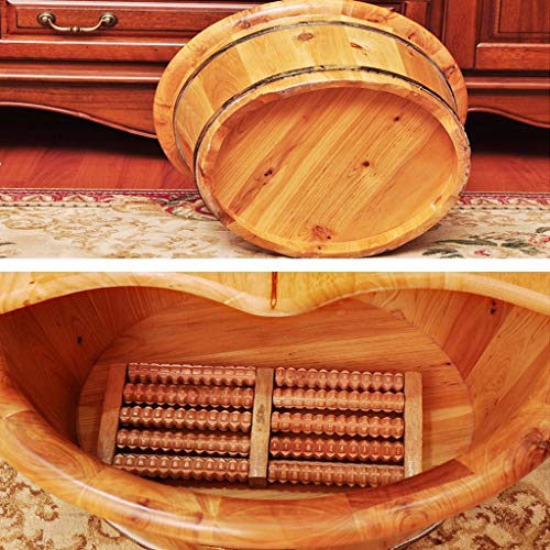 Spa de pies de madera Katzowen con masaje y tapa miniatura 3