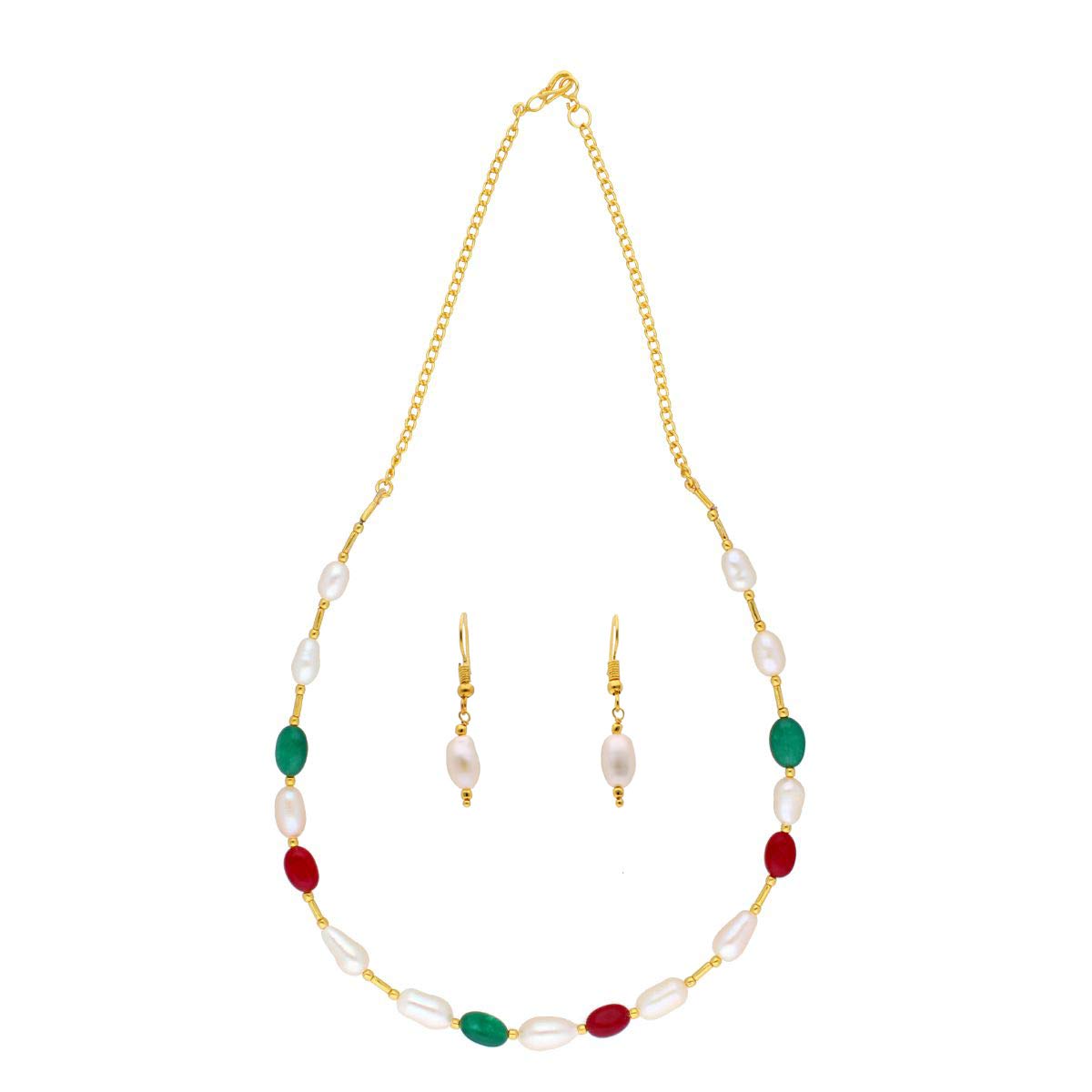Sri Jagdamba Pearls Dealer Cherry Fresh Water Pearl Set for Women and Girls (B08K4QPX8M) Amazon Price History, Amazon Price Tracker
