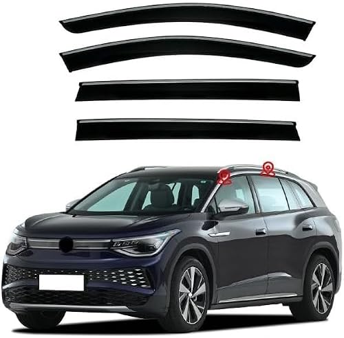 PANXUC Car Wind Deflectors for Vw ID6 MK1-2021 2022 2023, Side Window Wind Rain Deflector Window Visor Sun Rain Guard Smoke Guards