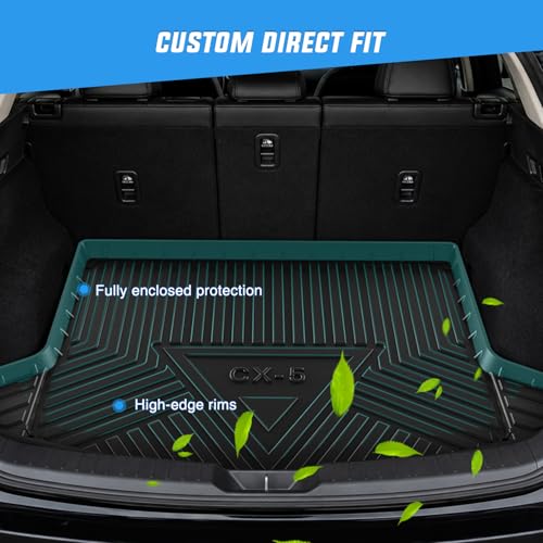 Image of Nilight Cargo Mats for Mazda CX5 2017-2025 | for CX-5 2017 2018 2019 2020 2021 2022 2023 2024 2025 All Weather Protection Heavy Duty Cargo Liners