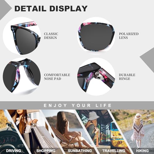 HAOLOTA Trendy Round Polarized Sunglasses for Women Men, Classic Retro Sun Glasses UV400 Protection4