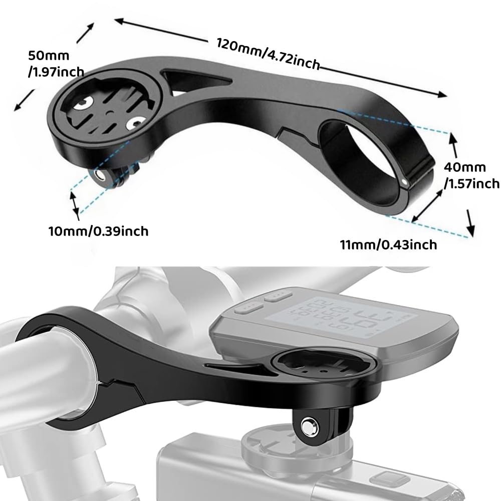 Supporto Bici Per Computer E Luci - Attacco Manubrio Per Garmin, GoPro - Foto 5