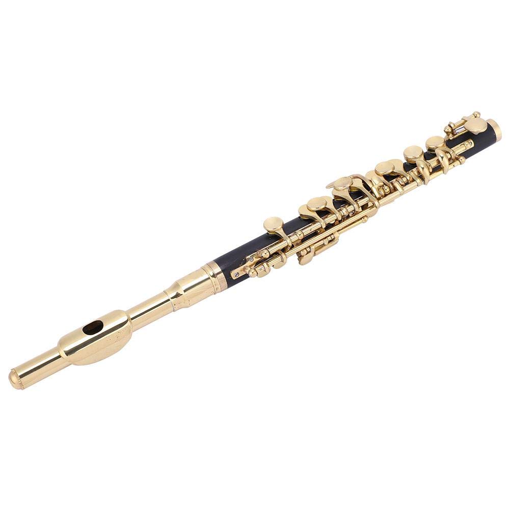 Piccolo C, Flûte Demi-Taille Or, avec Boîte Rembourrée, pour Enfants et Adultes Débutants et Musicien