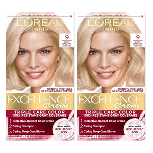 Image of L'Oreal Paris Excellence Creme Haircolor, Light Natural Blonde [9] 1 ea (Pack of 2)