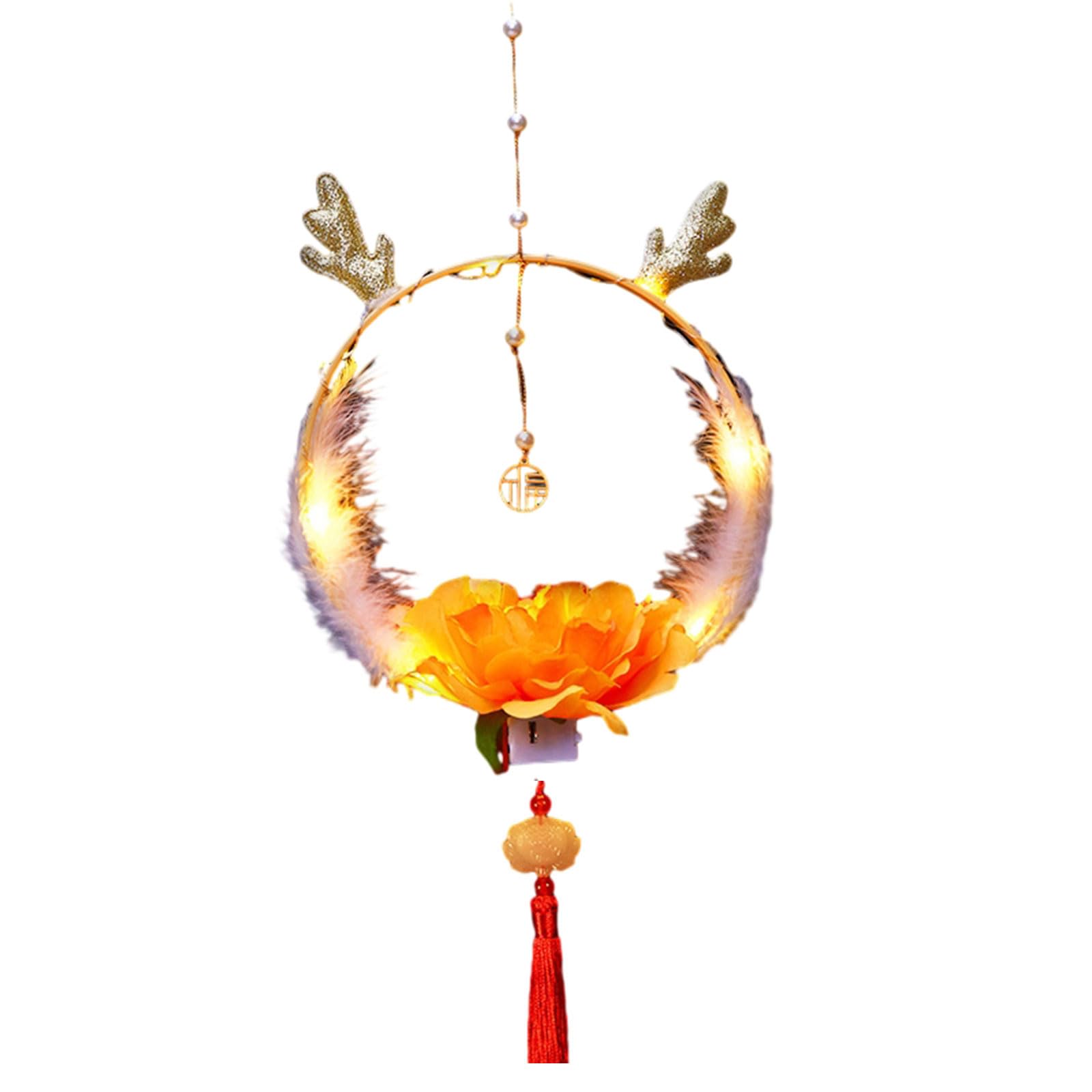 Elnwnnkc Festival Lamp Lamp Children Dragon Horn Flower Rings Portable Decor Dragon Horn