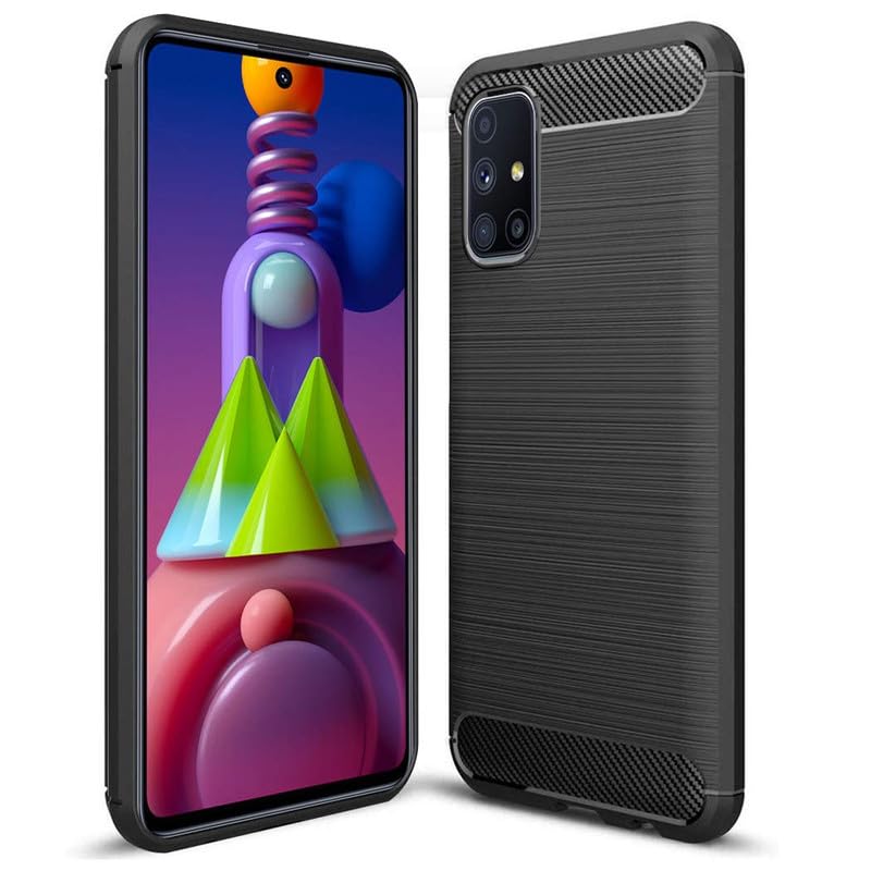 Image of Hybrid Carbon Fiber Back Case for Samsung Galaxy M51 (Black)