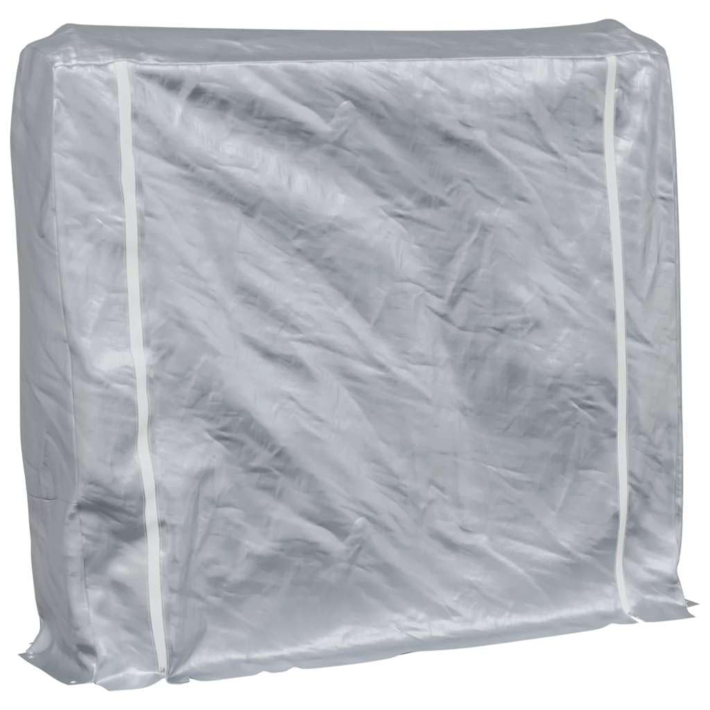 Portalegna da ardere con copertura antipioggia, 150 x 25 x 150 cm, in acciaio zincato