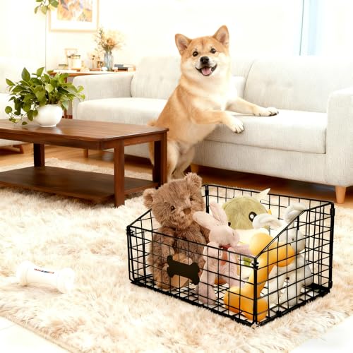 Panier de rangement métal pliable jouets chien durable