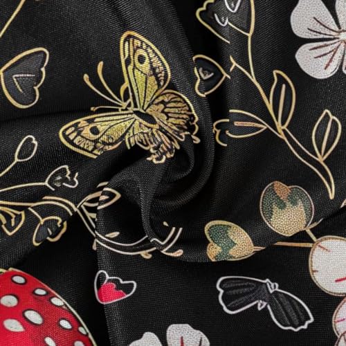 Wajiw 60 Inch Indoor Outdoor Round Tablecloth with Umbrella Hole and Zipper Waterproof Patio Table Cover for Camping Dining Room Party Outdoor Picnic,Strawberry