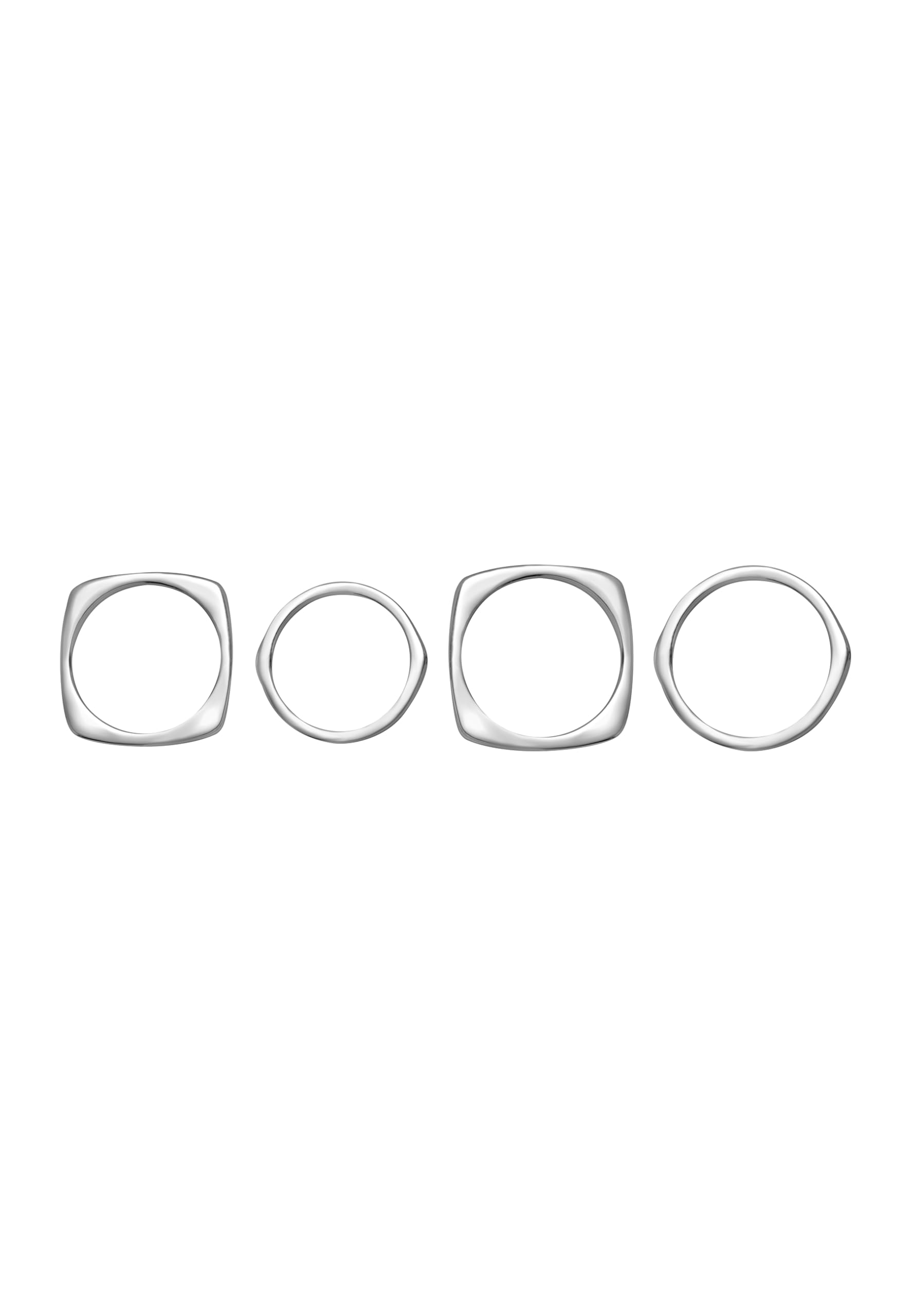 Breil Joya TJ4045 colección Tetra, anillos de mujer de acero, cristales color plata, talla 16 con circonita
