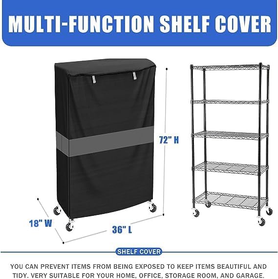 Miniatura 3 de MOLLYAIR Cubierta de estantería, 600D resistente al agua, a prueba de polvo, cubiertas de estante adecuadas para exteriores, salas de estar, cocinas
