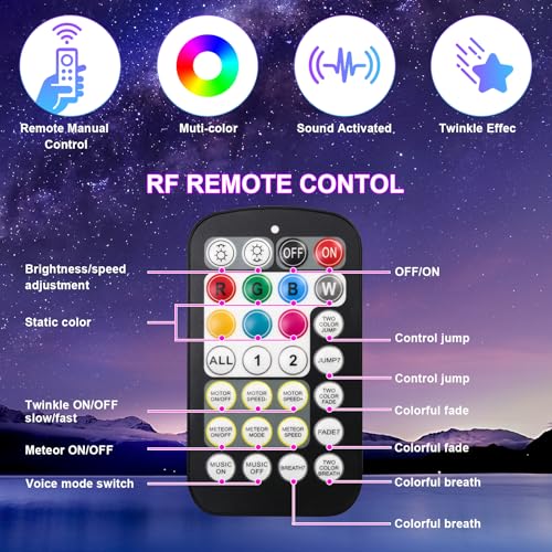 Image of Dual Color Starlight Headliner Kit 1000pcs Meteor&Twinkle Fiber Optic Light | 13.1ft 240pcs Shooting Star Lights for Car /Home, Music Sync Star Ceiling Light with APP /Remote for SUV /Truck Decoration