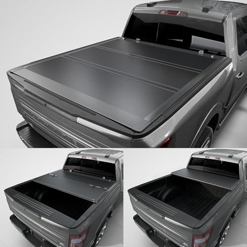 Image of Tutel Low Profile Hard Shell Folding Truck Bed Tonneau Cover|Fits 2015-2026 Ford F-150 6.5' Bed (78 inch) - TTLTMLPT017
