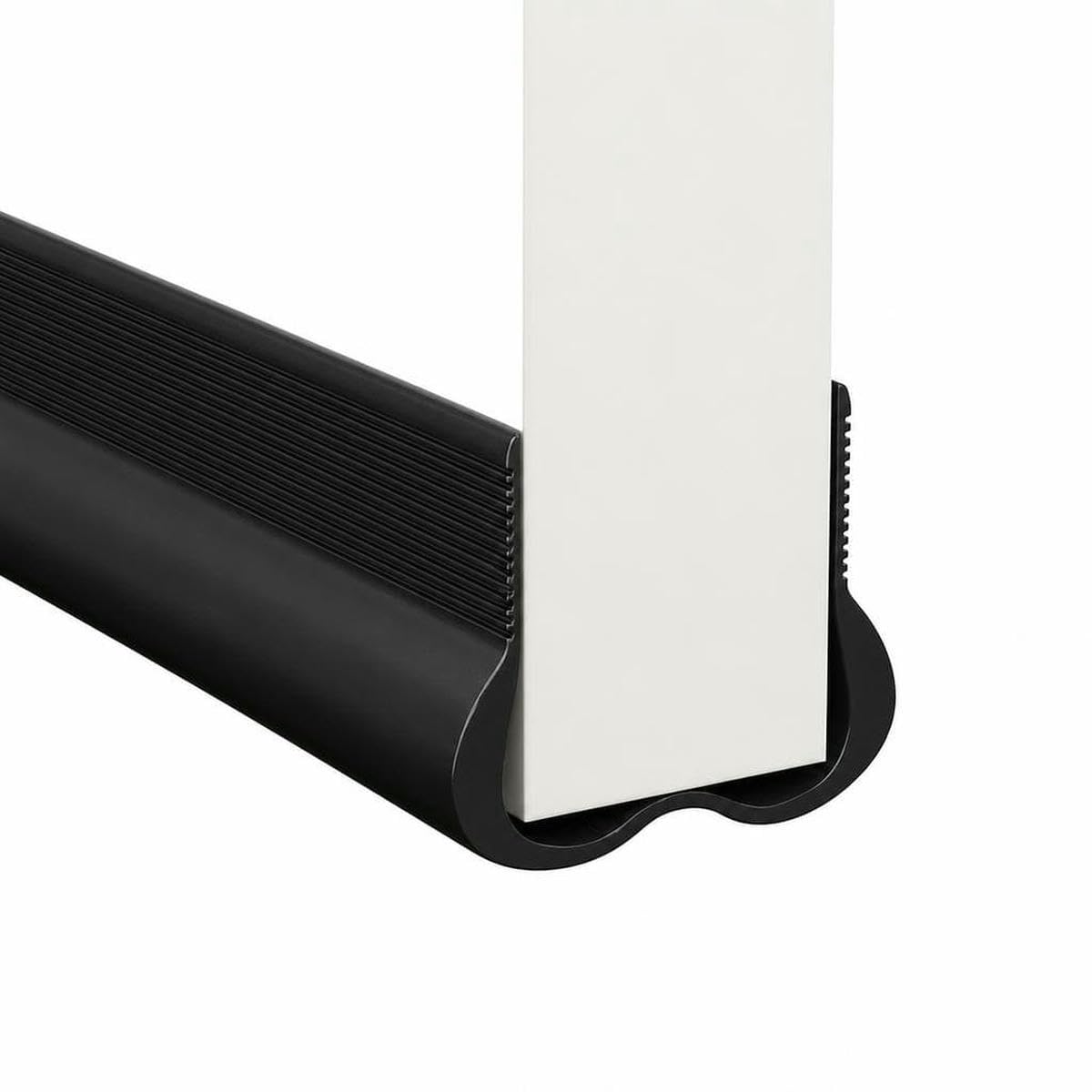 Flexible Door Bottom Sealing Strip Door Gap Soundproofing Wind and Dust Proof Weather Strip Under Door Draft Stopper Tape-Black