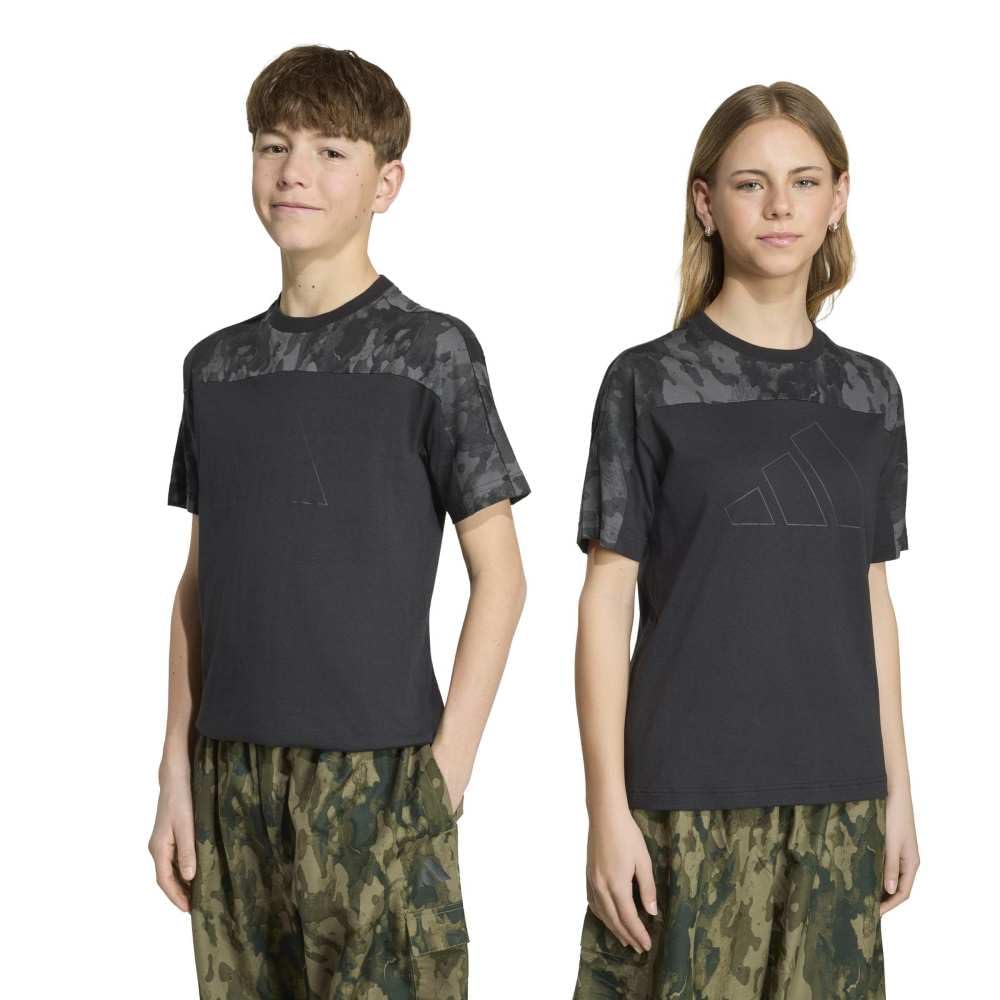 adidas Unisex Kids' Camiseta de algodón con Estampado de Camuflaje Seasonal Essentials