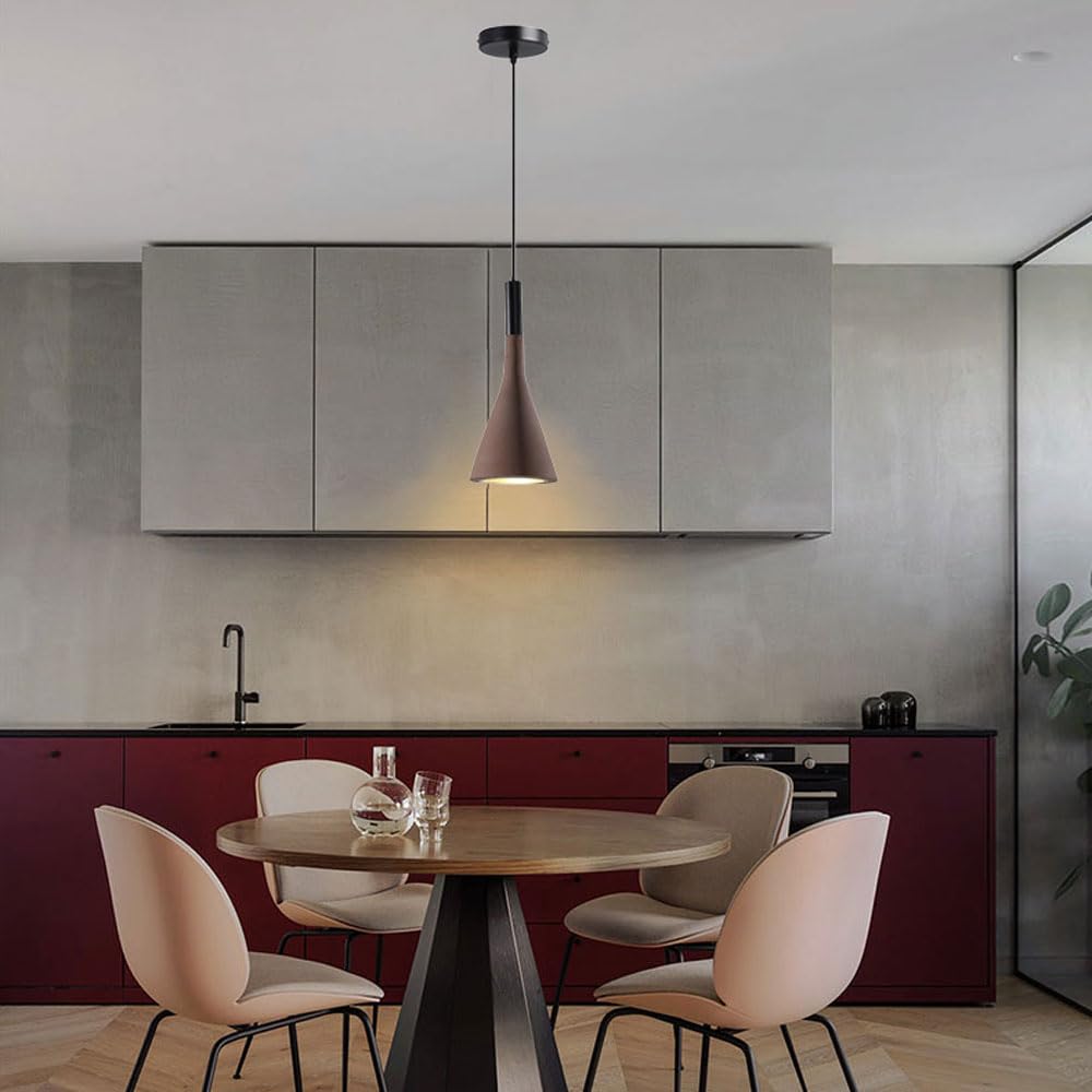 Paralume per lampada a sospensione in cemento colorato, lampada a sospensione in stile moderno creativo, lampadario a testa singola a vite E27, apparecchi di illuminazione per la decorazione de