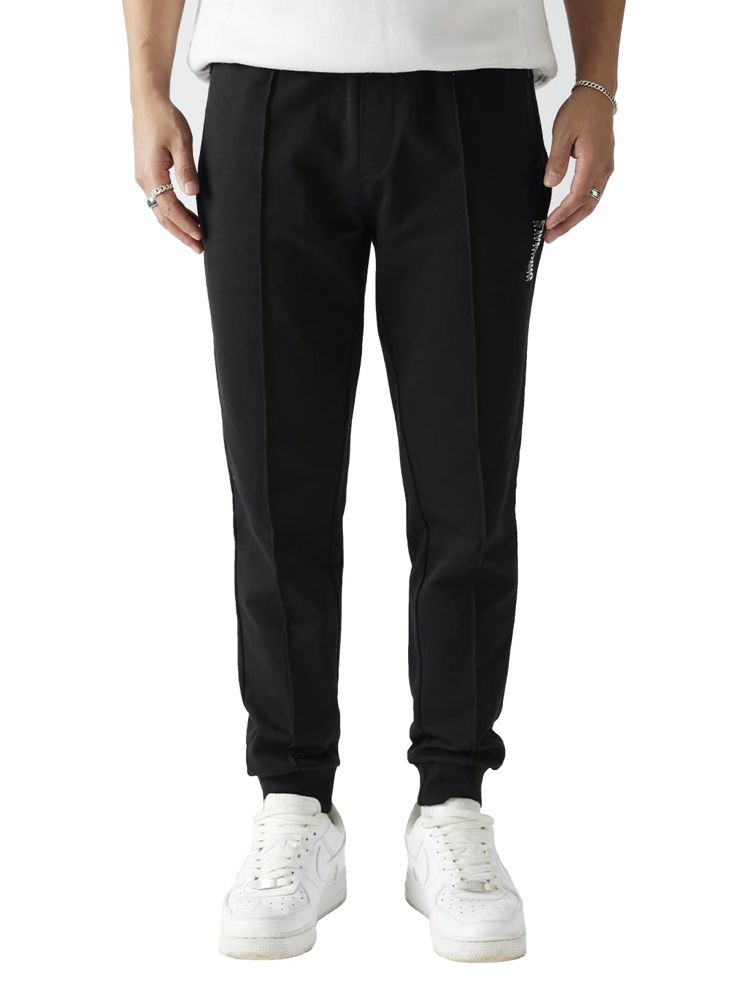 The Souled Store Original Jet Black Men Joggers in black