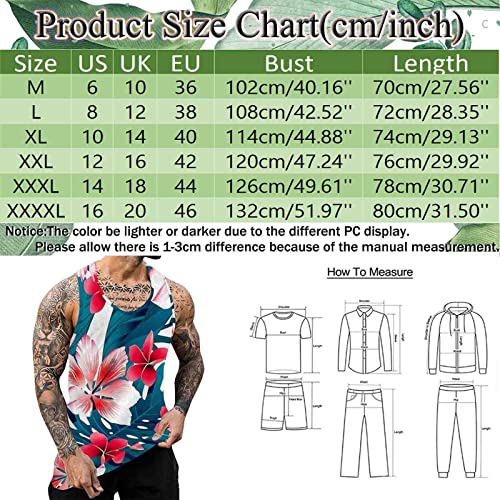 Mens Summer Beach Seaside Digital 3D Printed Round Neck Sleeveless T Shirt Vest Mens T Shirt 3xlt - Image 6