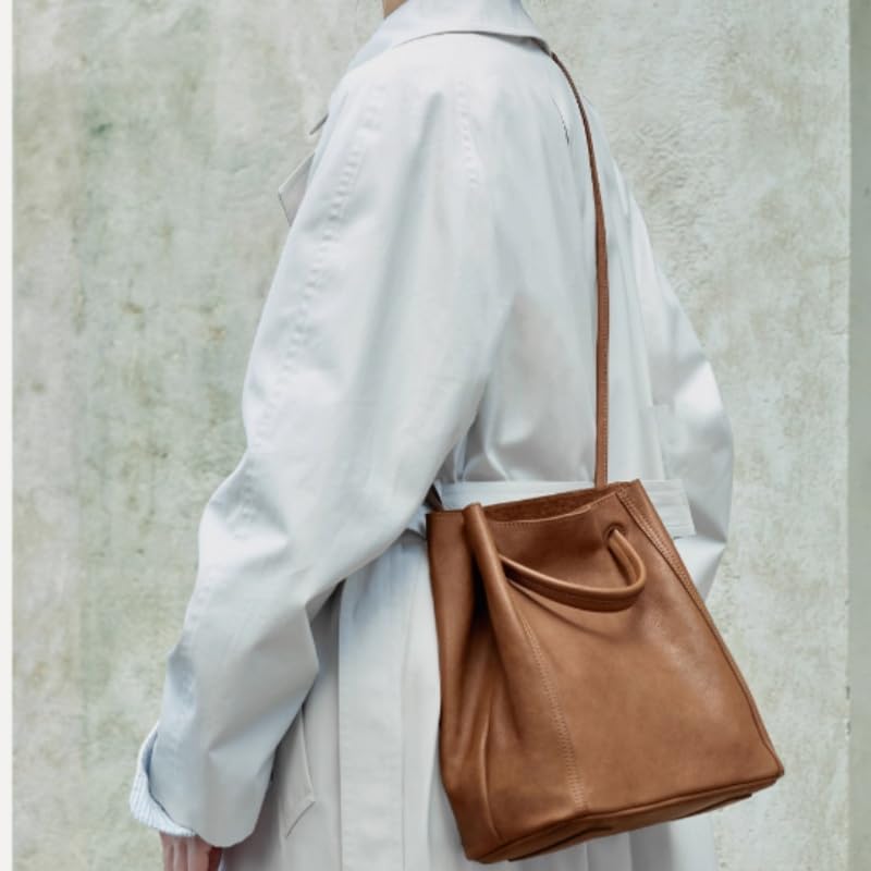 Womens Vegan PU Leather Soft Tote Bag, Large Capacity Retro Shoulder Bag, Simple Stylish Crossbody3