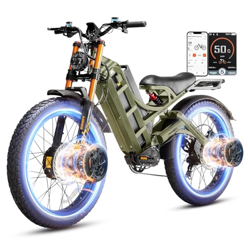 Romeo Pro 3 Electric Bike - [2025 Latest] 50MPH 5000W Dual Motor 60V 80AH 250Miles Long Range Ebike for Adults, 26